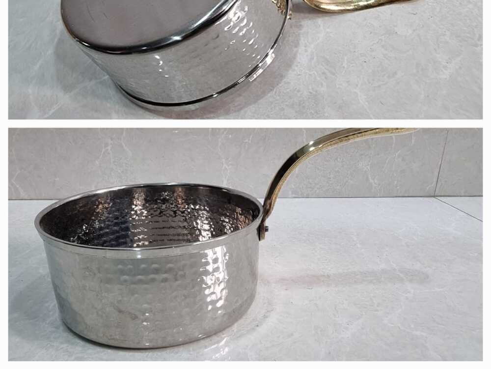 SS Premium Hammered Serving Sauce Pan