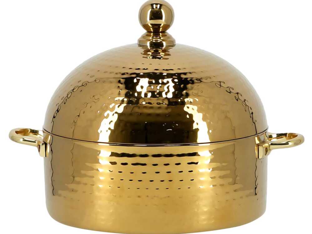 SS Copper Hammered Dome Hotpot